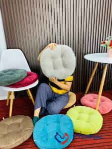 Eternal Seat Round Cushion Chair Pillow Plain Round Chair Pad
