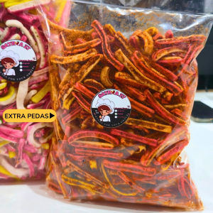 Camilan kerupuk seblak beton/kerupuk beton/seblak as beton/jaat beton bantet renyah viral pedas daun jeruk bumbu melimpah isi 250gram 500gram 1kg