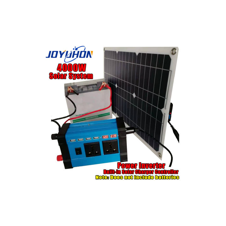 Joyuhon Solar Panel Power Inverter System Kit 18w Solar Panel4000w Power Inverter Built In 5876