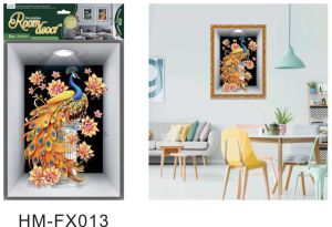 3D self-adhesive 30x40cm three-dimensional wall flower decoration painting suitable for living room room bathroom gift