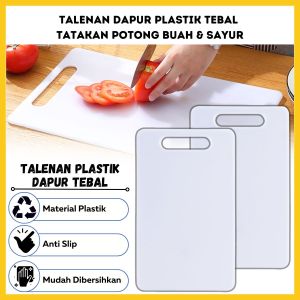 Talenan Dapur Plastik Tebal Non-Slip / Cutting Board / Alas Tatakan Pemotong Daging Ikan Buah Sayuran Roti Serbaguna / Papan Plastic Anti Licin Food Grade Multifungsi - GP Mall