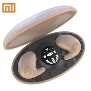 ♥100% sản phẩm gốc + Miễn phí vận chuyển♥Vô Hình Ngủ bluetooth không dây Tai Nghe Loạt Với Mic Màn hình hiển thị kỹ thuật số Tiếng Ồn Hủy Bỏ Không Thấm Nước Thoải Mái Mini Bộ tai nghe thể thao Redmi Md538 Burstod
