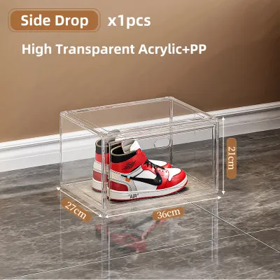 （COD）Cologer Big Capacity Stackable Magnetic Opening Shoes Sneakers Storage Box Shoe Rack#XH002