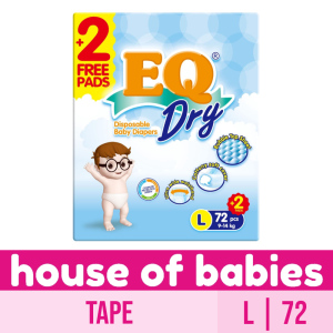 EQ Dry Mega Pack Large 72 - Tape Baby Diapers