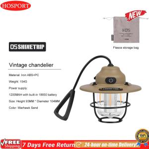 [HOSPORT Official Mall]Emergency Light Lantern 2700K/6500K LED Chandelier Light Stepless Dimming Retro Atmosphere Chandelier for Fishing Hiking