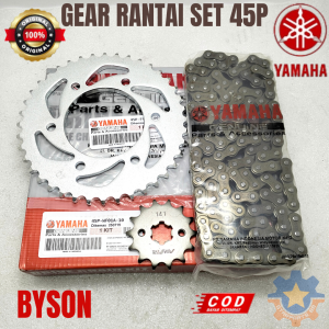 GEAR RANTAI SET YAMAHA 45P MOTOR BYSON KUALITAS ORISINIL ASLI YGP GIGI TARNG GER GIR