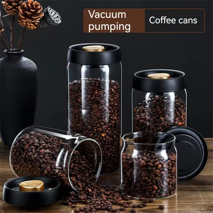 Coffee Beans Vacuum Sealed Tank Glass Food Storage Glass Bottle