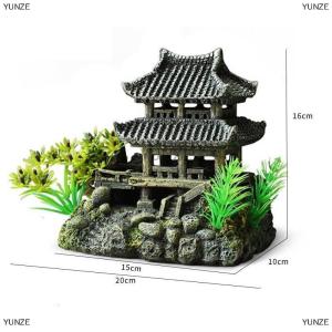 [COD] YUNZE Mô phỏng trang trí bể cá trang trí nhựa trang trí bể cá cảnh quan mô hình nhà Bể cá trang trí bể cá