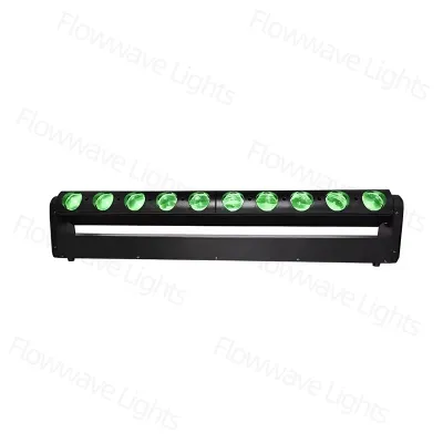 Flowwave ไฟเคลื่อนหัว LED 400W: ฮีดไลท์ 10 ดวง RGBW สแกนลำแสง เอฟเฟกต์ลำแสงควบคุม DMX512 และเสียง