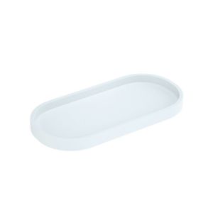 KANNERT Linh hoạt Khay Trang điểm phòng tắm Silicone Hình chữ nhật/hình bầu dục Khay đếm phòng tắm Kiểu dáng đẹp Chống vỡ Tấm lưu trữ bồn rửa Nhà bếp
