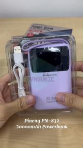 Pineng PN-832PD 20000mAh Powerbank Built-In Cable 22.5W Fast Charging Power Bank PN-832 Pineng Power Bank PN832 PN832PD