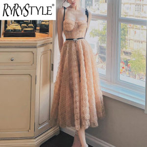 RYRYSTYLE Small Fashion Tall Slim Strap Long Dress 1305