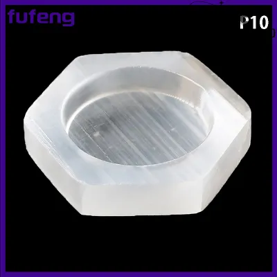 fufeng 1Pc Selenite Crystal Bowl Plate Rough Carved Quartz Crystal Grid Fengshui Quartz Mineral Chakra For Home Decor Healing Gift
