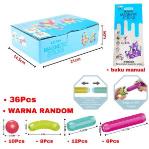 Set Mainan Magnet Stick Balls 64Pcs 42Pcs Magnetic Building 25 Pcs Blocks Edukasi Mainan Dengan Kotak 36Pcs Ragam Splicing Magnetic Building Block PTT