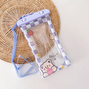 S [ซองกันน้ำเล่นสงกรานต์] ซองมือถือกันน้ำ ซองกันน้ำ ลอยน้ำได้ กันน้ำ100% ลายการ์ตูนหน้ารัก เเถมสายห้อยคอ