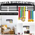 Medal Holder Medal Display Hanger Medal Rack Wall Mounted Stainless Steel Medal Display Rack Decorative Black Medal Organizer Holder. 