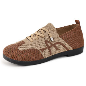 Ielgy giày cho Phụ nữ mùa hè thời trang thoáng khí Fly Knit Giày lười đế bằng