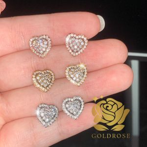 Anting Love Giwang Titanium Lapis Emas 18k ANTI KARAT crystal swarovski hadiah pacar anting tusuk