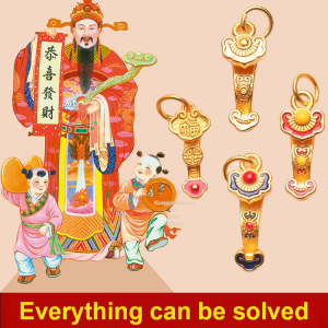 【Fortune And Prosperity】 Ancient Method Lucky Pendant Ancient Fine Fortune Double Full String Necklace