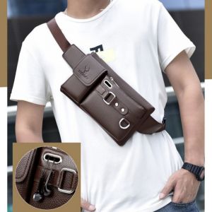 Waistbag Pria Tas Selempang Waistbag Kulit Pria Distro Premium Import Tas Slempang Kecil Laki Keren