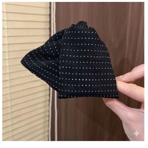Black White Spot Print Hair Clip Grip Hairpin Headwear Accessory