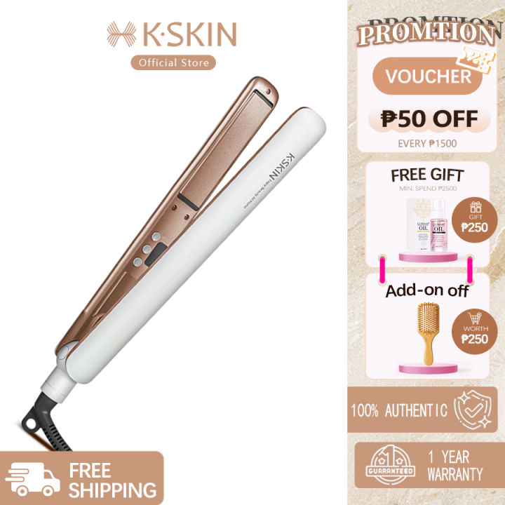 K.SKIN hair straightener curler Hair Iron Flat Iron with LCD 2 In 1 Negative Ion hair straightener Lazada PH