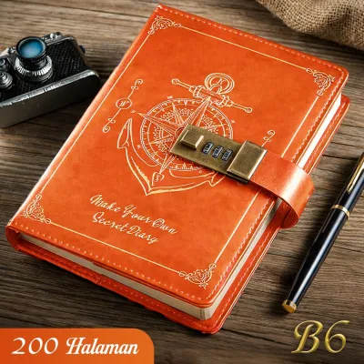 Pirates Buku Diary Notebook Catatan Jurnal B6 200 Halaman with Lock - INU148