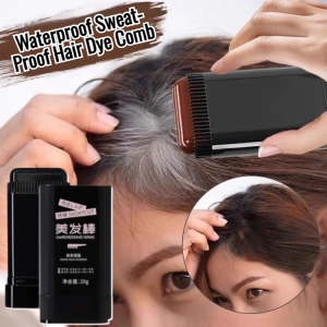Soft Hair Dye Stick For Grey Coverage Disposable Plant-Based Hair Dye Stick Waterproof Sweat-Proof Hair Dye Comb Long-Lasting Fast Dyeing