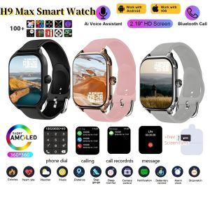 2026 Original H9 Max 2.03"HD Screen Smart Watch Men Women Smartwatch Bluetooth Call Heart Rate Blood Oxygen Tracker Sport Smart Watch For Android All Smart Phone