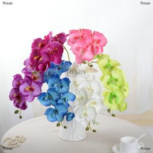 [COD] fhsav ดอกกล้วยไม้ปลอม8หัวประดิษฐ์ผีเสื้อดอกไม้ปลอม3D ดอกไม้ปลอมพืชสัมผัสของจริงตกแต่งคริสต์มาสบ้านงานแต่งงาน