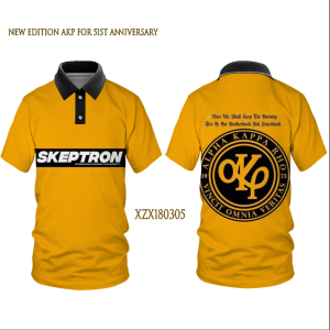 2024  New Design AKP 51st anniversary yellow golden color 3d new edition polo shirt