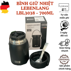 Bình đựng cháo bình giữ nhiệt bình đựng thực phẩm giữ nhiệt cặp lồng LEBENLANG LBL3038 700ML inox 304 kèm muỗng