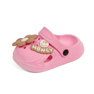 Childrens flip-flops for beach anti-slip cartoon-style elasticated ankle holes two-piece indoor and outdoor slippers