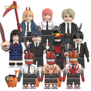 Pochita Power Angel Devil Bomb Himeno Makima Cartoon Anime Education Building Blocks Plastic Kids Mini Toys WM6159