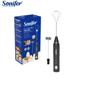 Sonifer Coffee Milk Frother Handheld Milk Foam Maker for Latte Cappuccino Hot Chocolate Powerful Drink Mixer With measuring cup