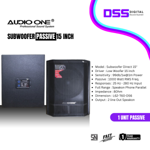 Digital Sound System Subwoofer Audio One DJ Series 15 Inch Subwoofer Aktif Pasif Original Subwoofer