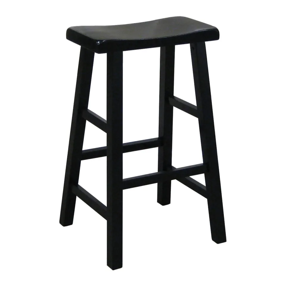 Black saddle deals counter stools