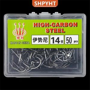 [COD] SHPYHT SPORTS 100pcs Boxed Iseini Hooks Barbed High Carbon Steel Table Fishing Carp Carp Grass Carp