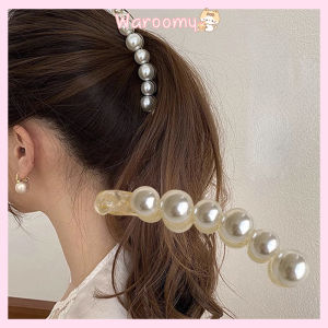 Korean temperament pearl hair clips / pearl acrylic vertical hair clips / sweet temperament pearl plate hair hair hair card 🌷Waroomy