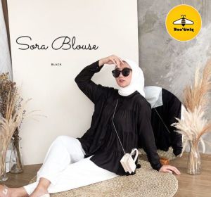 BeeUniq Sora Blouse / Atasan Wanita Blouse Dita Ruffle