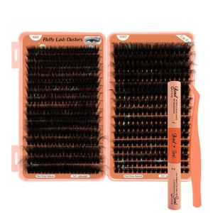 LUXERY D Curl False Eyelashes Mega Volume 10-24mm Mix Length Lash Clusters Long Lasting Eye Makeup Tools Makeup Enhancement