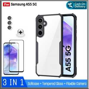 Paket 3in1 Full Soft Case Casing SAMSUNG GALAXY A55 5G A14 5G 2023 A14 4G LTE A24 4G LTE M14 5G A23 5G