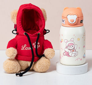 (HÀNG CAO CẤP - TẶNG STICKER TRANG TRÍ SIÊU CUTE) Bình Giữ Nhiệt INOX 316 BABY BEAR siêu dễ thương cho bé kèm túi đựng và dây đeo thời trang tiện lợi - ly giu nhiet - binh giu nhiet - ly giữ nhiệt inox - binh giư nhiet inox