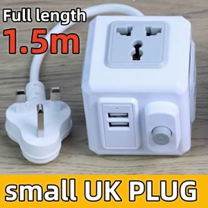 0.3/1.5/3 Meter cable Singapore 4 way extension power socket Rubiks Cube British standard UK 3 pin plug wiring board travel extension cord multiplug socket with switch with usb Power Strips wall vertical international extension universal Power strip
