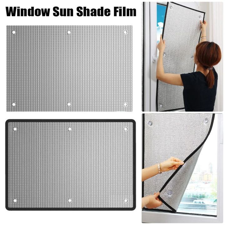 INQUIRYSTORE60IN4 1Pcs Heat Insulation Windows Sunshade Curtain Double