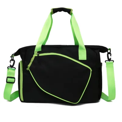 DYJKOUG Portable Tennis Racquet Bag Shoe Compartment Large Capacity Tennis Shoulder Bag Adjustable Sports Pickleball Racket Bag Men Women