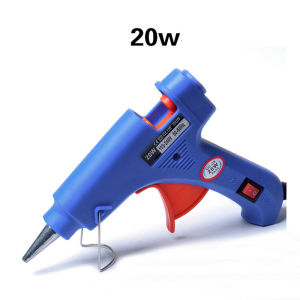 20W Hot Glue Gun Silicone Adhesive Melt Glue Gun Glue Stick Mini Guns Thermo Electric Heat Temperature Tool 7mm x180mm Rod Clear Adhesive Translucent Strong for Glue Gun Home Bonding DIY