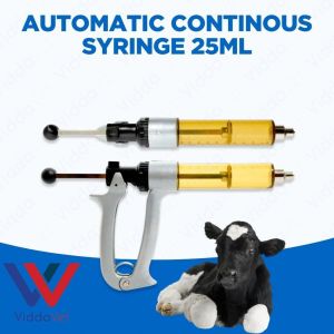 25ml Continuous Syringe  Accurate Dosage Vet Continuous Syringe for Farming Animals Inj..[Fast Shipping]