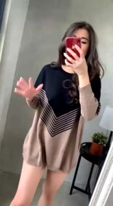 VINNY OVERSIZE TOP-atasan rajut wanita