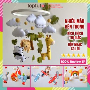 Treo nôi cũi xe đẩy kích thích thị giác cho bé { MIỄN PHÍ THÊU TÊN CHO BÉ }